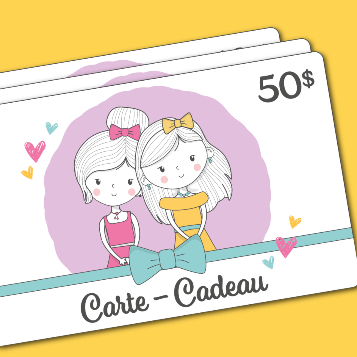 Carte-cadeau Mademoiselles Colorées 50$