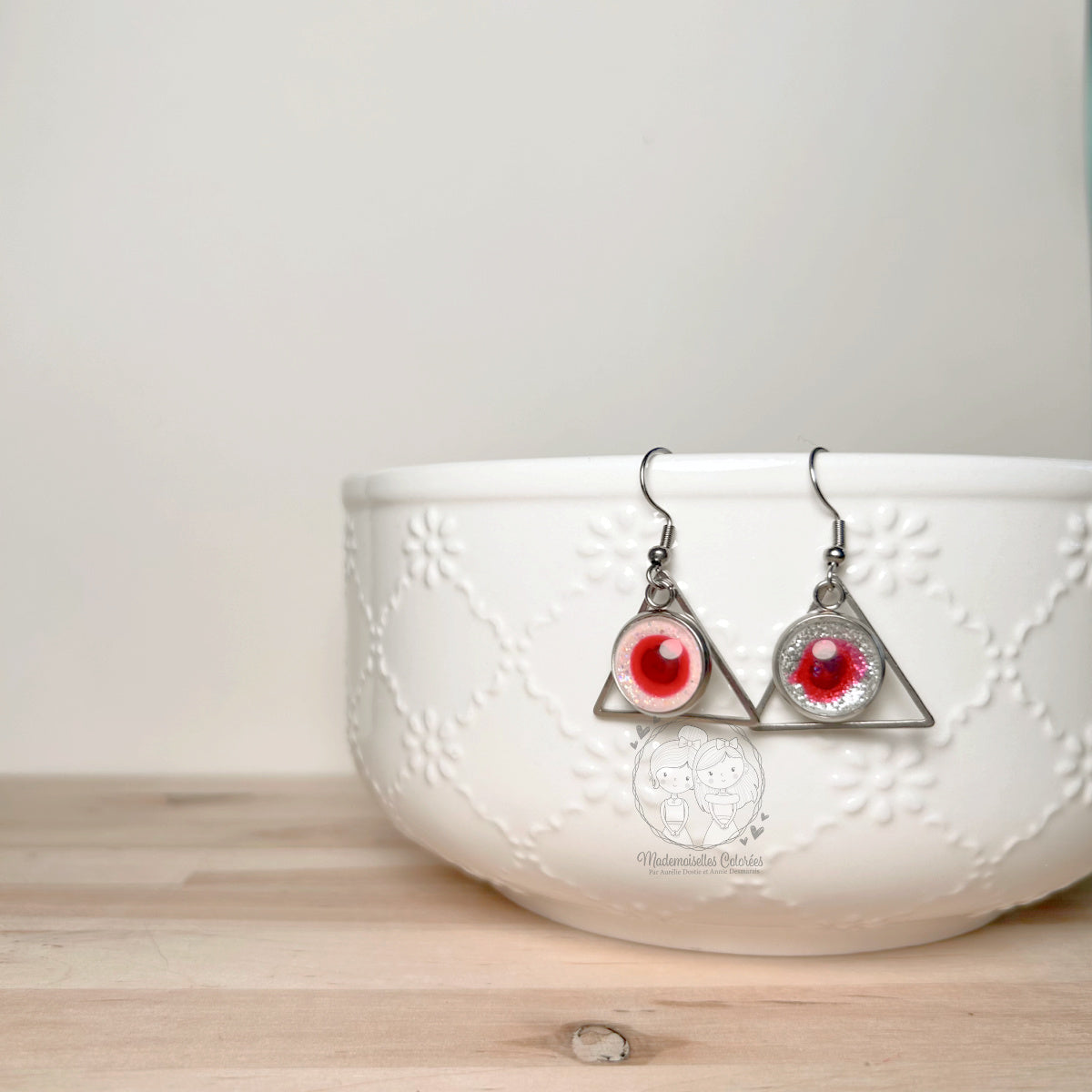 Boucles d'oreilles Pendantes géométriques triangulaires