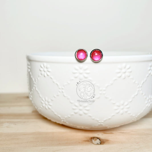 Boucle d'oreilles Clous roses #2