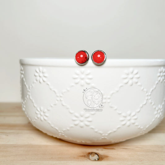 Boucle d'oreilles Clous rouges