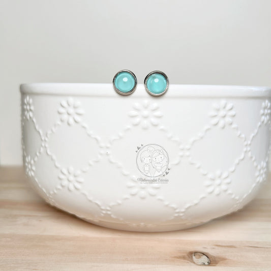 Boucle d'oreilles Clous aqua