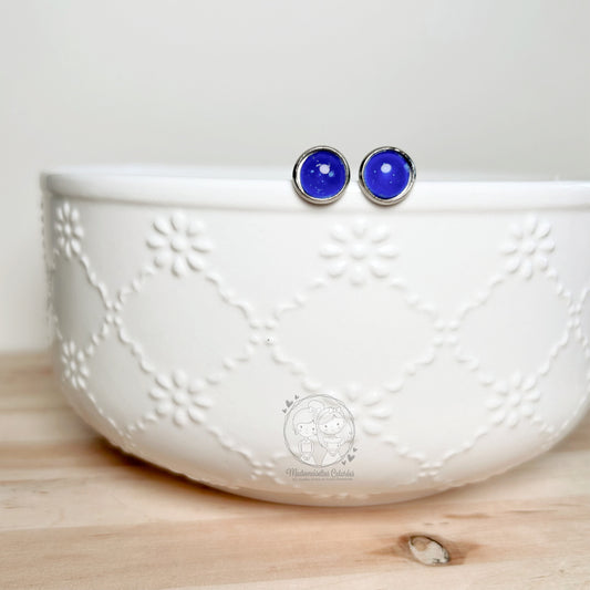 Boucle d'oreilles Clous roses Bleus