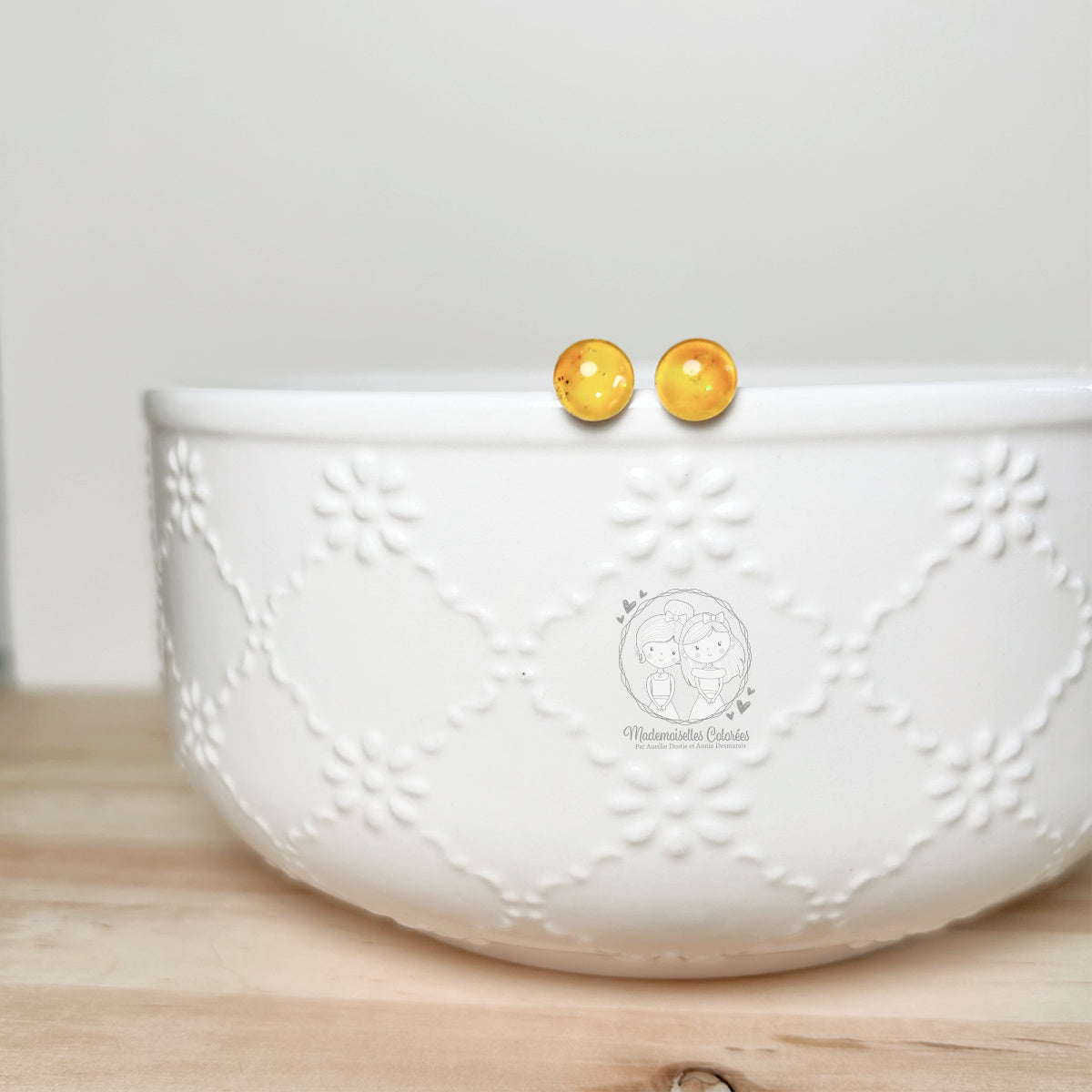 Boucle d'oreilles Clous jaunes