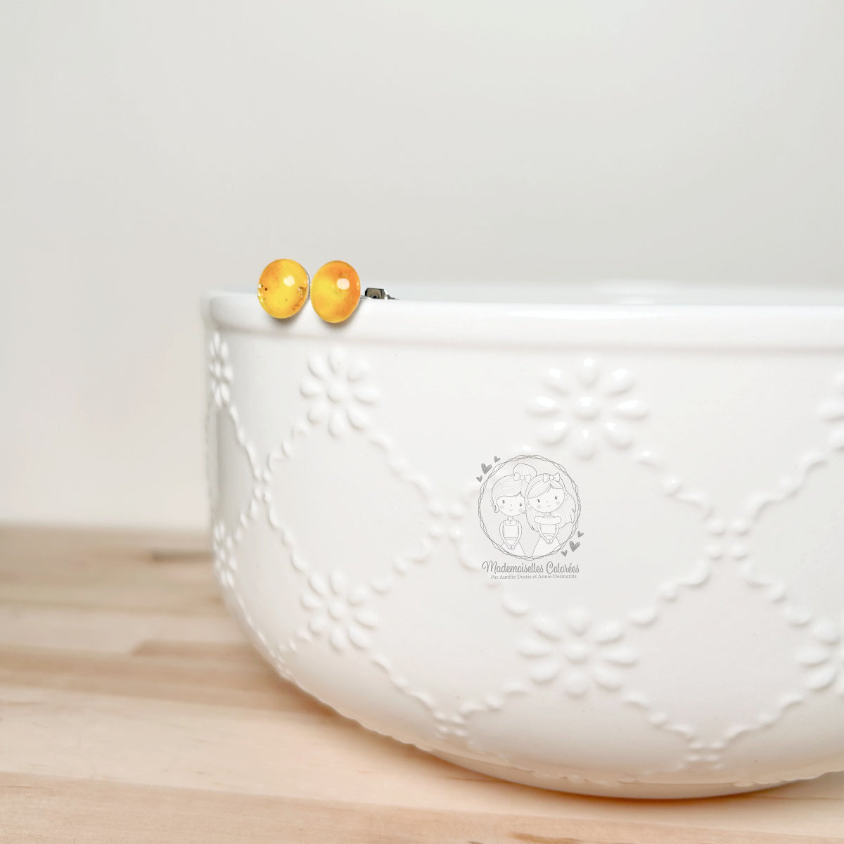 Boucle d'oreilles Clous jaunes