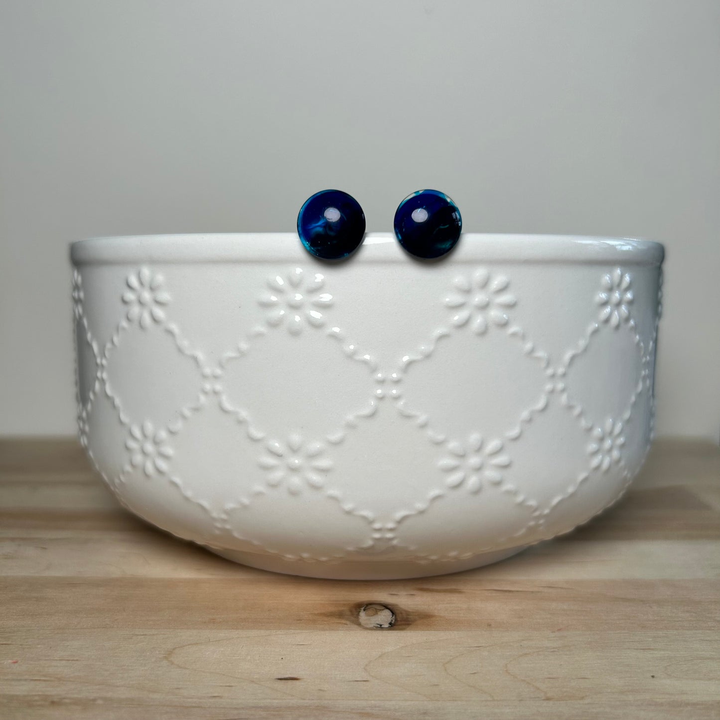 Boucles d'oreilles Clous bleus