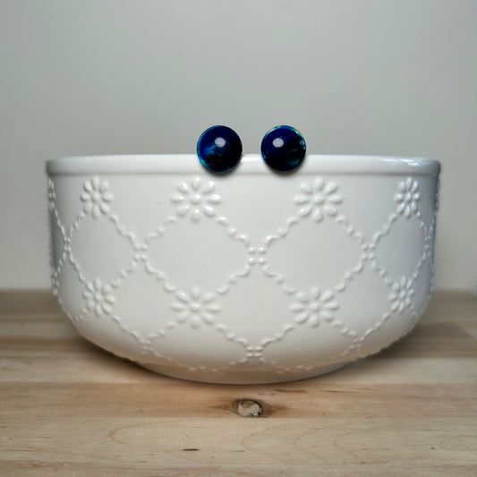 Boucles d'oreilles Clous bleus