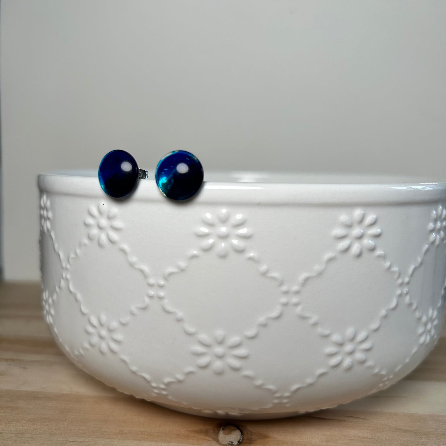 Boucles d'oreilles Clous bleus