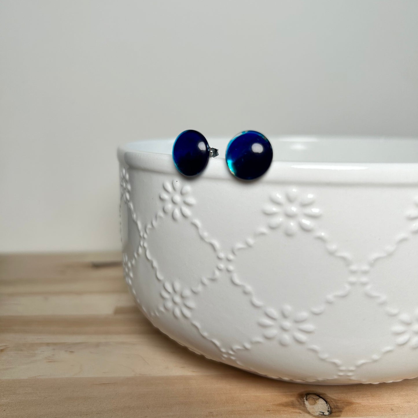 Boucles d'oreilles Clous bleus