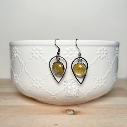 Boucle d'oreille pendante forme géométique #2